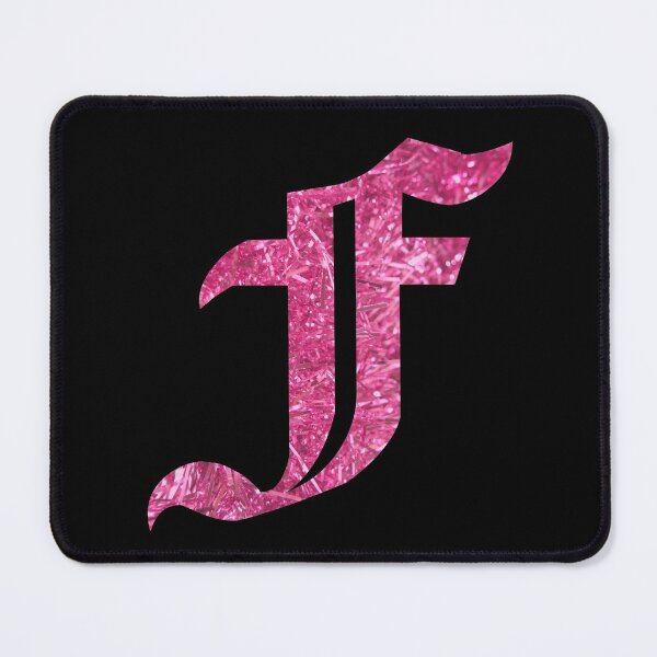 Item preview, The Letter F - Capital Pink Glitter Gothic designed and sold by TheLykosApparel.