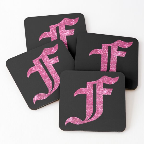 Item preview, The Letter F - Capital Pink Glitter Gothic designed and sold by TheLykosApparel.