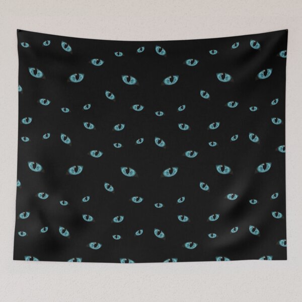 Item preview, Glowing light blue cat eyes designed and sold by Pear Tree Studio.