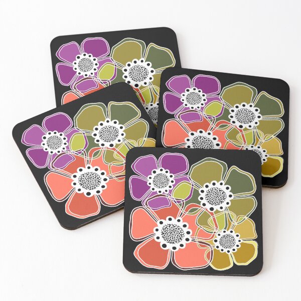 Item preview, Retro Flower Power [Terroso con contornos blancos] designed and sold by RC-aRtY.