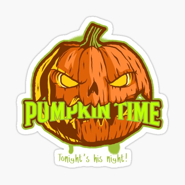 Pumpkin Time - Tonight's His Night Halloween Jackolantern Sticker