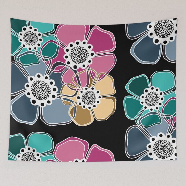 Item preview, Retro Flower Power [Suave con contornos blancos] designed and sold by RC-aRtY.