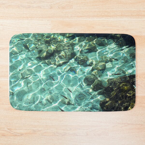 Item preview, pure Turquoise Ocean Sea Waves with some fishe. designed and sold by RAWVANE.