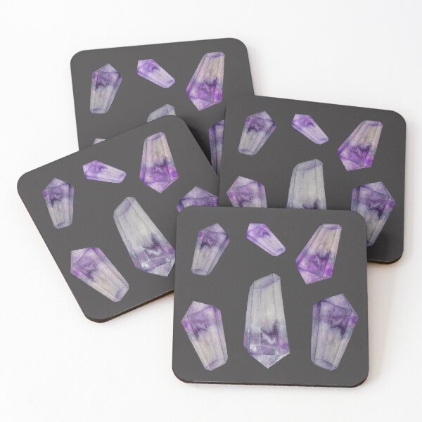 Item preview, Watercolor Amethyst crystals  designed and sold by MotherOfBears.