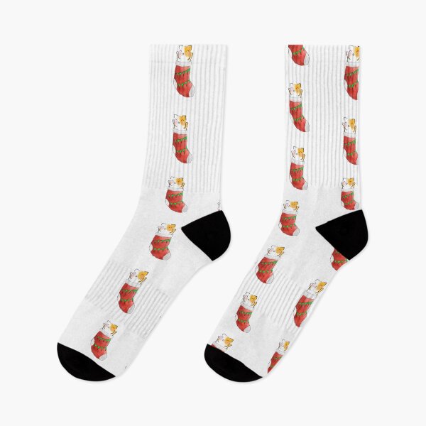 Item preview, cat in holiday sock designed and sold by kimbasmama.