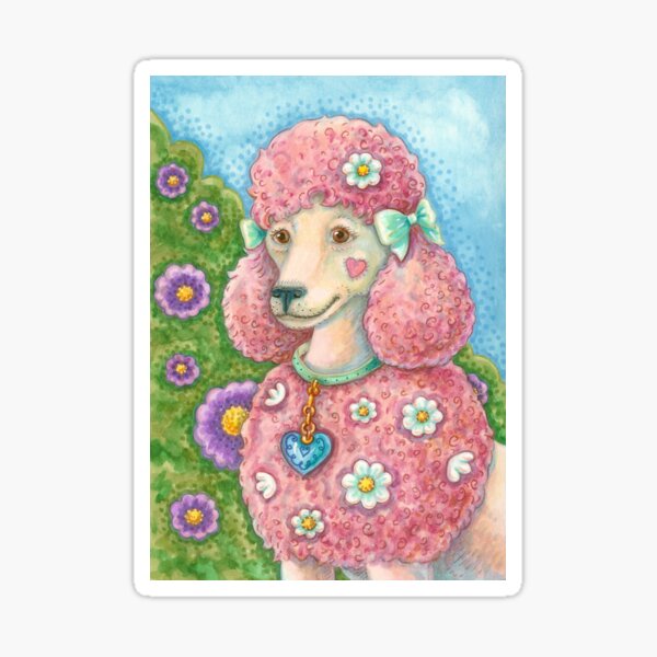 DAISY THE PINK POODLE Sticker