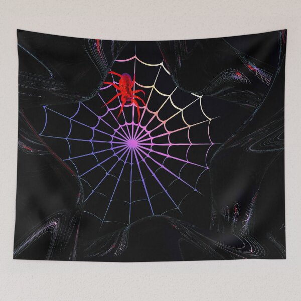 Item preview, Red Spider In A Glowing Web designed and sold by Roanemermaid.