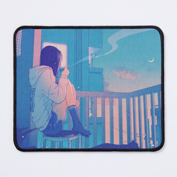 Lofi Art - Chill Night Mouse Pad
