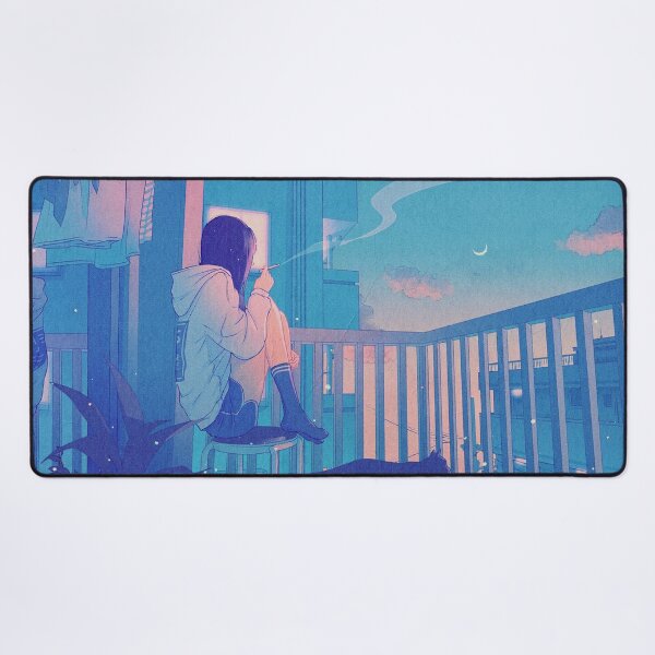 Lofi Art - Chill Night Desk Mat