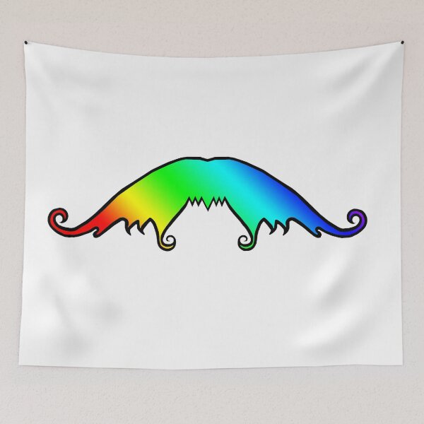 Item preview, Fancy Rainbow Mustache designed and sold by blakcirclegirl.