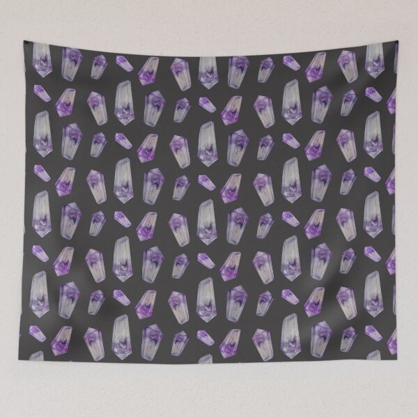 Item preview, Watercolor Amethyst crystals  designed and sold by MotherOfBears.