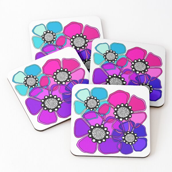 Item preview, Retro Flower Power [Brillante con contornos negros] designed and sold by RC-aRtY.