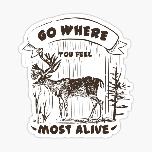 Go Where You Feel Most Alive Stickers Redbubble