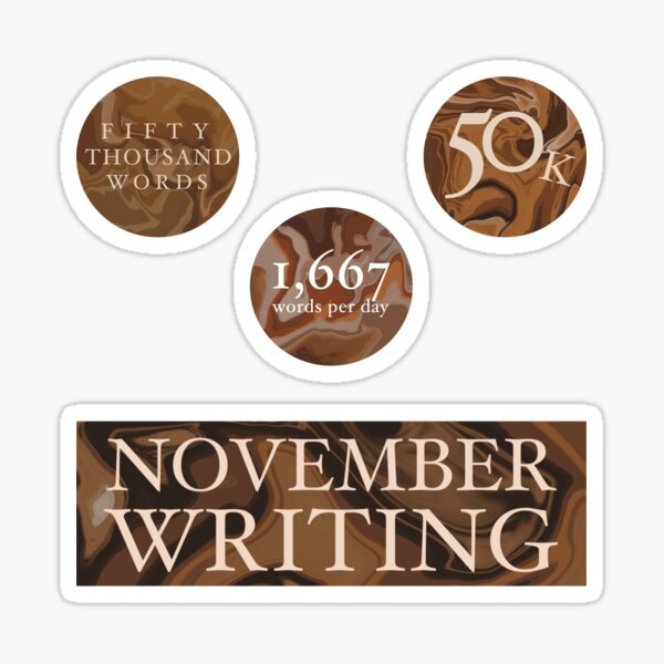 Writing Sticker Pack—NaNoWriMo 2021 Sticker