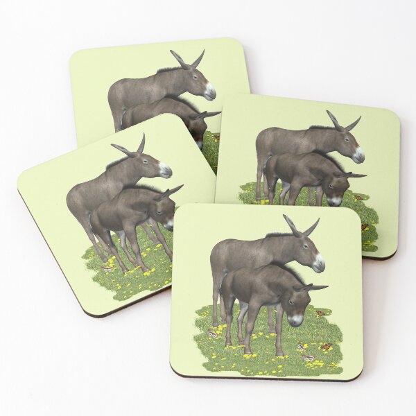 Item preview, Donkey Friends in Field of Gold designed and sold by LoneAngel.