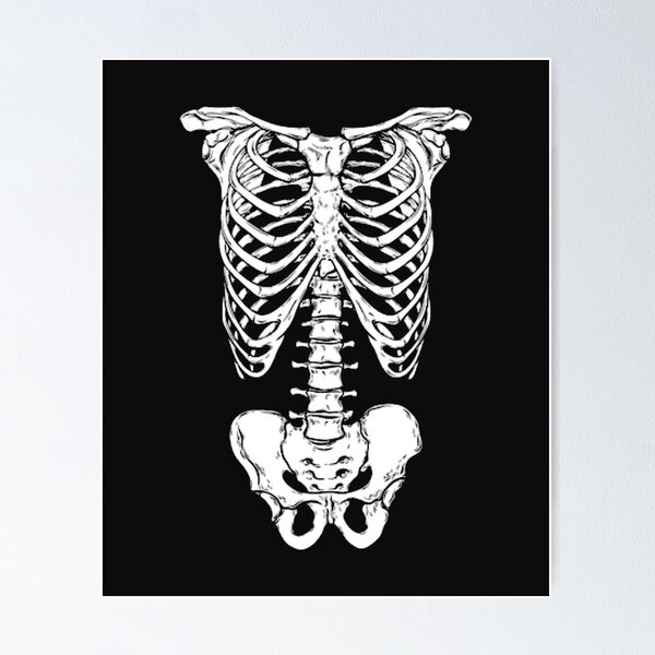 Skeleton ribcage Halloween Greeting Card by tarek25