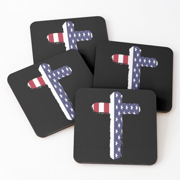 Item preview, Jesus Cross American Flag Christian gift design designed and sold by Sheepherder120.