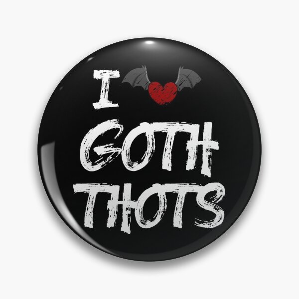 Item preview, I Love Goth Thots Flying Heart Halloween Design designed and sold by anjanaartz.