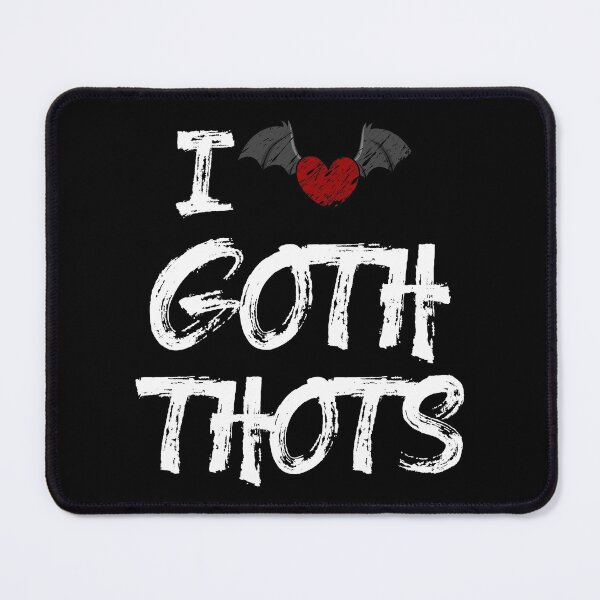 Item preview, I Love Goth Thots Flying Heart Halloween Design designed and sold by anjanaartz.