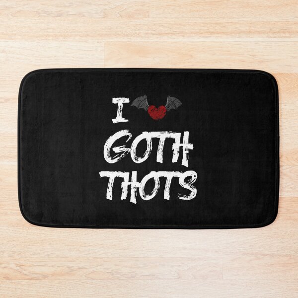Item preview, I Love Goth Thots Flying Heart Halloween Design designed and sold by anjanaartz.
