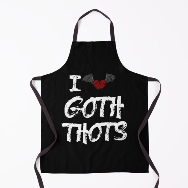 Item preview, I Love Goth Thots Flying Heart Halloween Design designed and sold by anjanaartz.