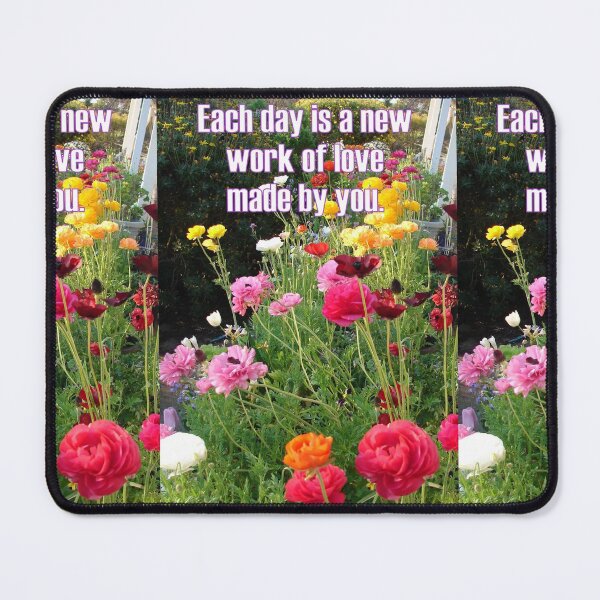 Item preview, Colorful Spring Flowers Each Day is a Work of Love Floral - Inspirational Love Quote designed and sold by Sarah Rajkotwala.