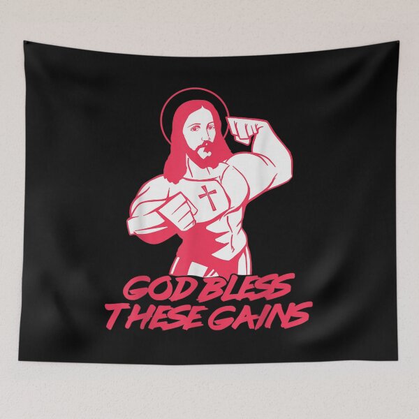 Item preview, Muscle Jesus Weight Lifting Workout Humor Gift designed and sold by miann4.