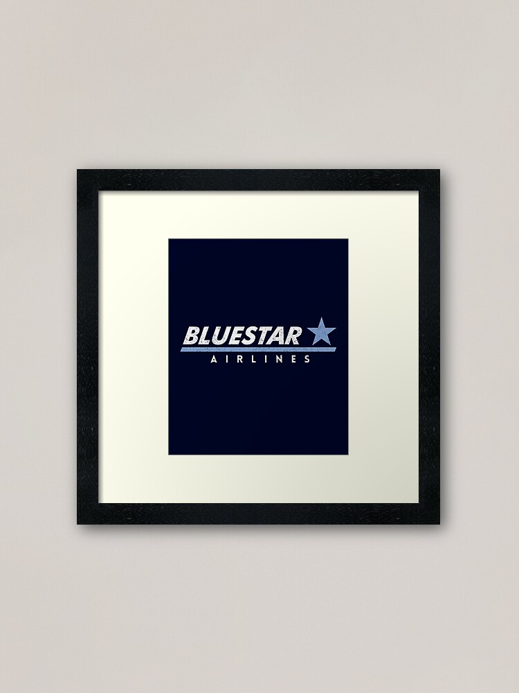 Alternate view of Bluestar Airlines - Wall Street vintage logo Framed Art Print