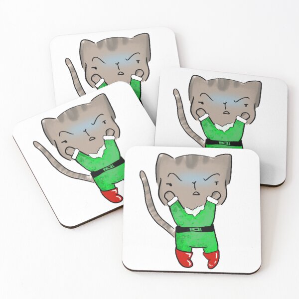 Item preview, cat in elf suit designed and sold by kimbasmama.