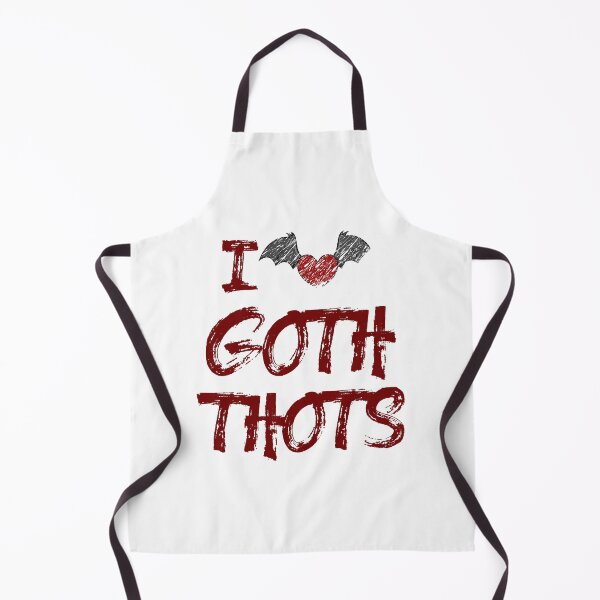 Item preview, I Love Goth Thots Flying Heart Halloween Design White designed and sold by anjanaartz.