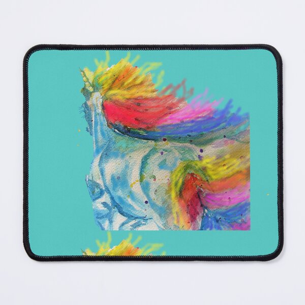 Item preview, Unicorn Watercolor Painting Blue - On Aqua designed and sold by Sarah Rajkotwala.