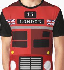 England British Double Decker Bus Minimalist Graphic T-Shirt