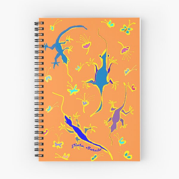 Item preview, Blue lizards and butterflies designed and sold by Diola Sotelo.