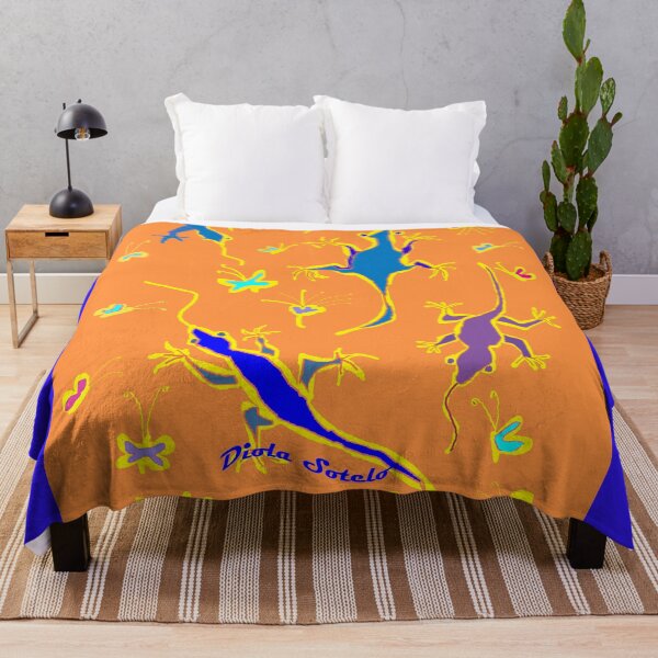 Item preview, Blue lizards and butterflies designed and sold by Diola Sotelo.
