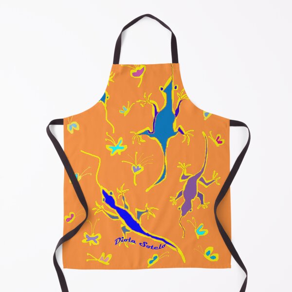Item preview, Blue lizards and butterflies designed and sold by Diola Sotelo.