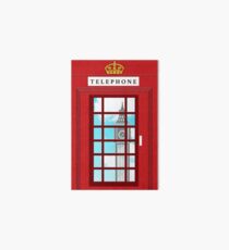 England Classic British Telephone Box Minimalist Art Board