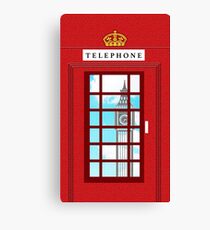 England Classic British Telephone Box Minimalist Canvas Print