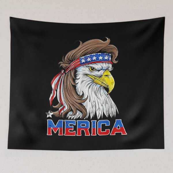 Aperçu de l'œuvre Eagle Mullet Merica 4 Juillet Usa Drapeau Américain Patriotique créée et vendue par miann4.