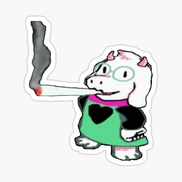 Ralsei Weed Sticker