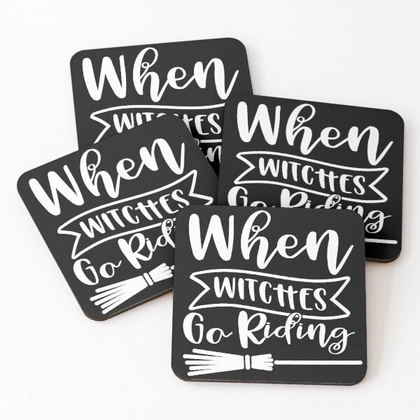 Item preview, When Witches Go Riding. Halloween Witch Saying. designed and sold by That Cheeky Tee.
