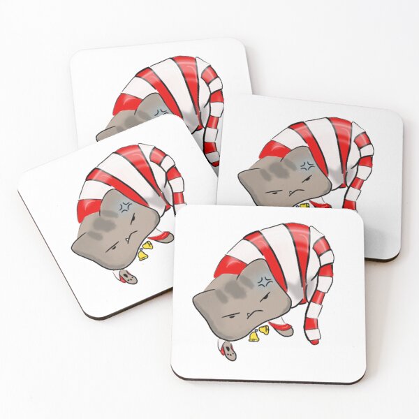 Item preview, grinch personality cat in candy cane suite designed and sold by kimbasmama.