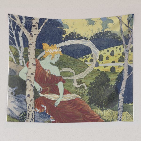 Item preview, Woman in Woods Eugene Grasset French Art Nouveau Poster  designed and sold by Bellathewilde.