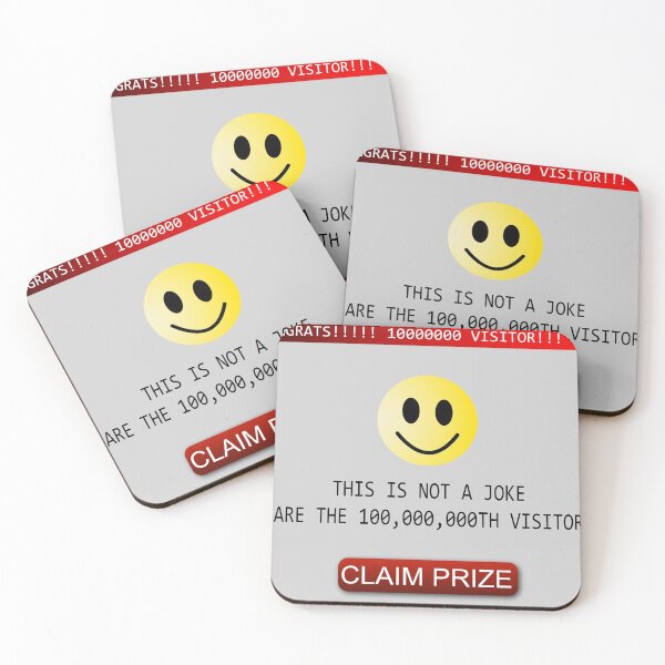 Item preview, YOU'RE THE 100,000,000TH VISITOR! designed and sold by Bobby V. Klein.