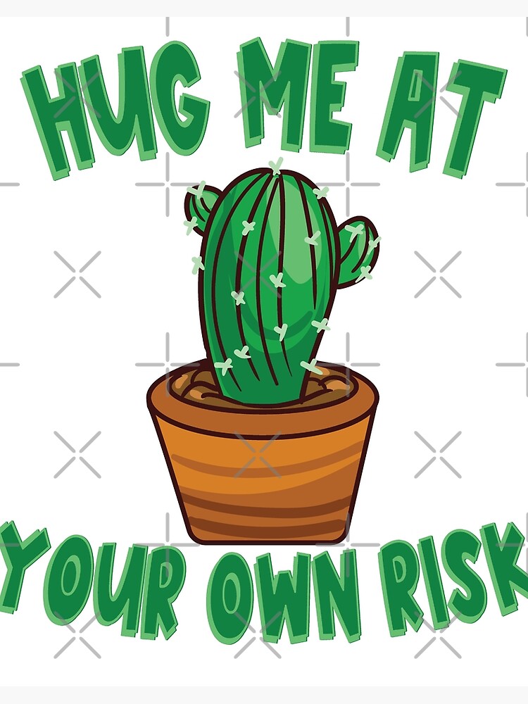 Not A Hugger Watercolor Cactus Art T Shirt