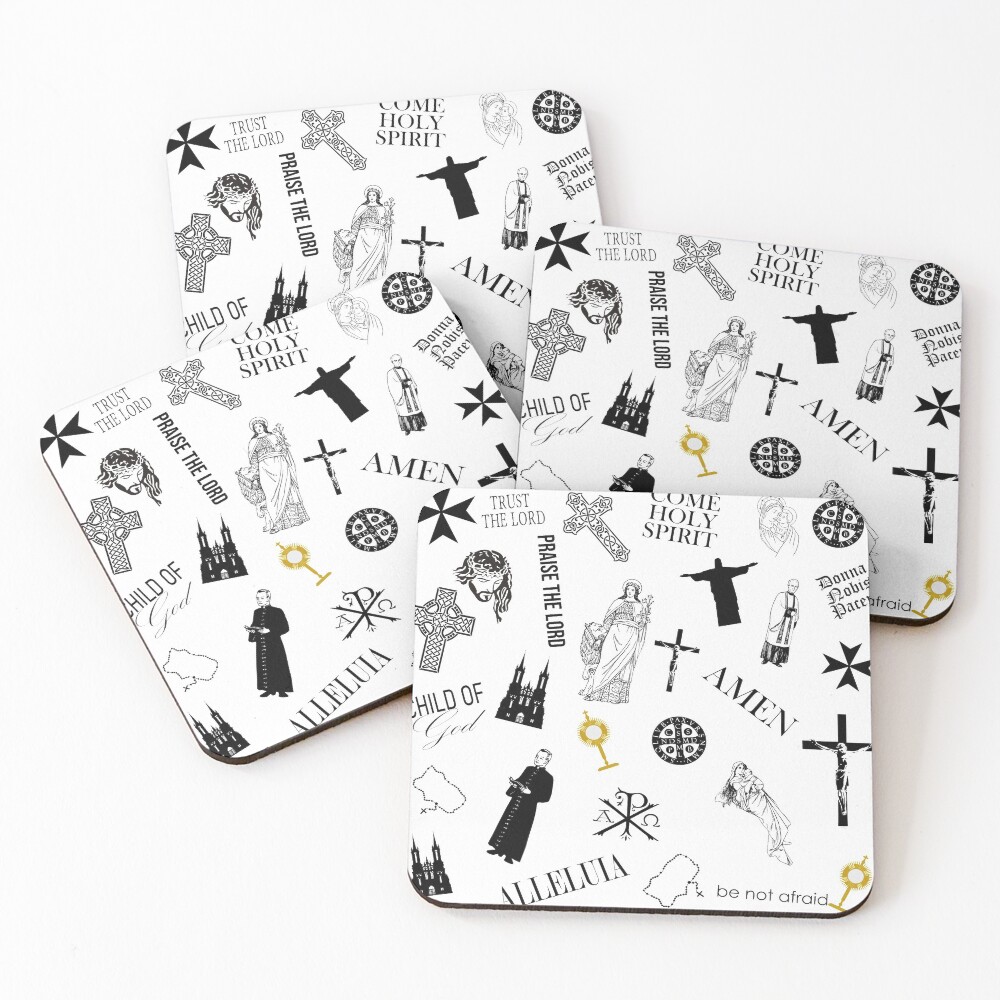 Item preview, Coasters (Set of 4) designed and sold by TheCatholicLady.