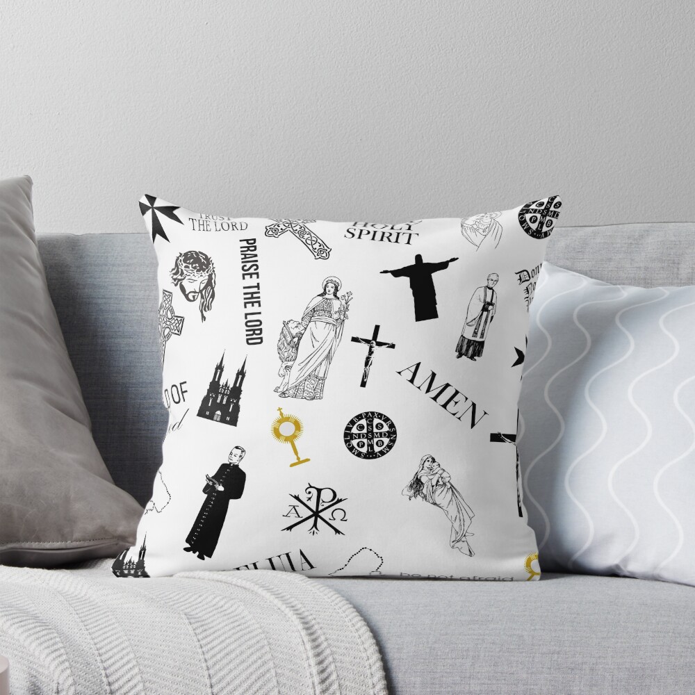 Item preview, Throw Pillow designed and sold by TheCatholicLady.