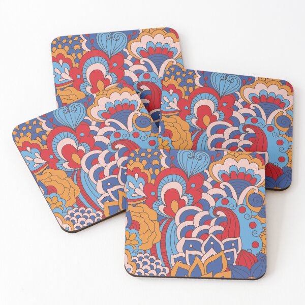 Item preview, Bright Abstract Pattern in Reds, Blues and Yellows. designed and sold by TeeRayBee.