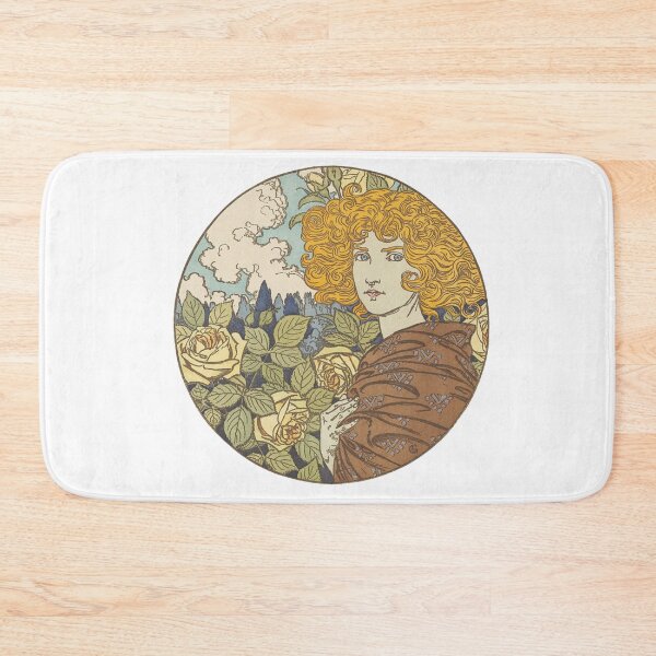 Item preview, Woman in Flower Garden Vintage French Art Nouveau Poster  designed and sold by Bellathewilde.