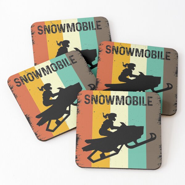 Item preview, Vintage Retro Snowmobile designed and sold by thanhmaidesign.