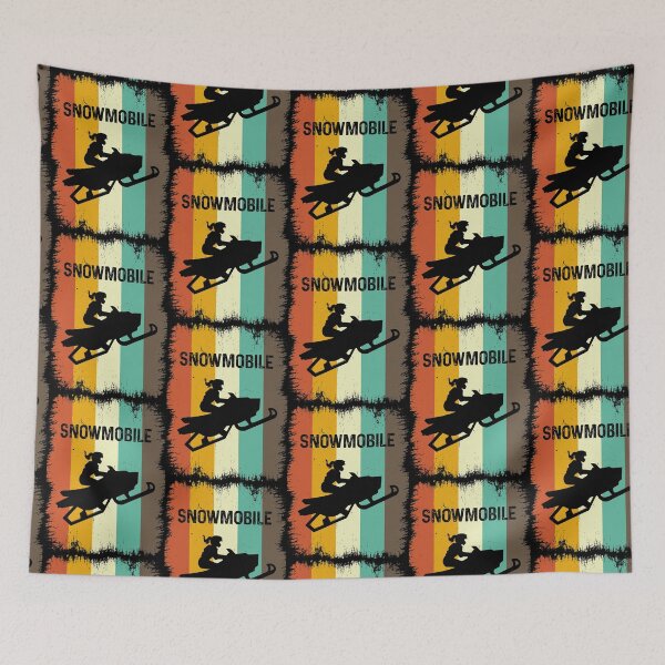 Item preview, Vintage Retro Snowmobile designed and sold by thanhmaidesign.